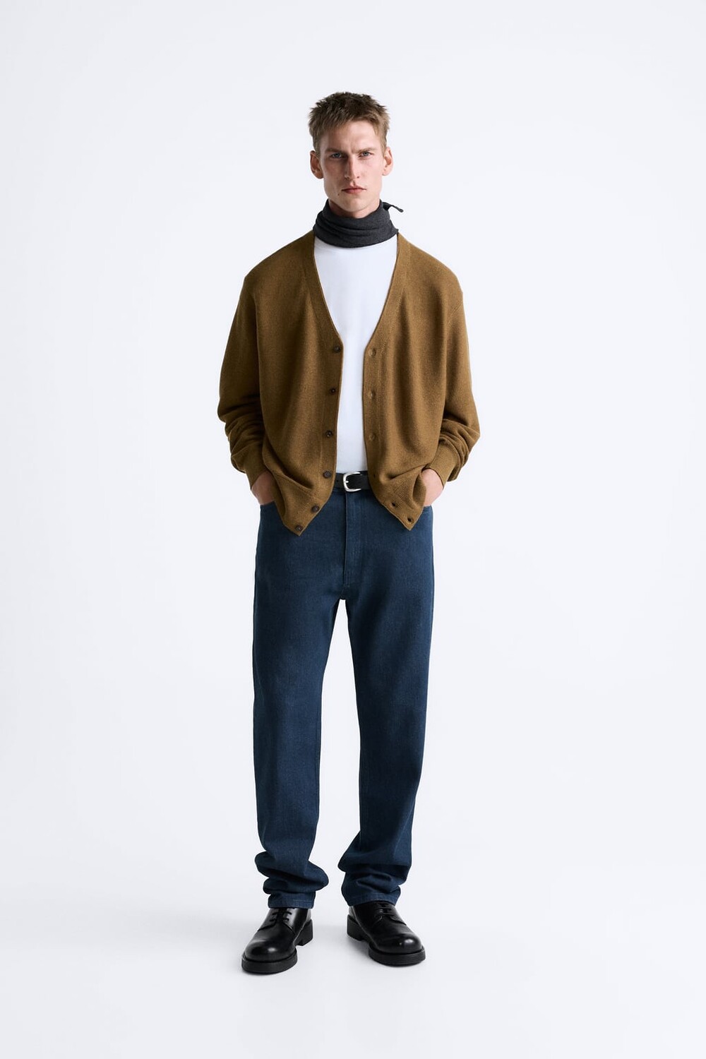 

Кардиган из фетра ZARA, зеленый