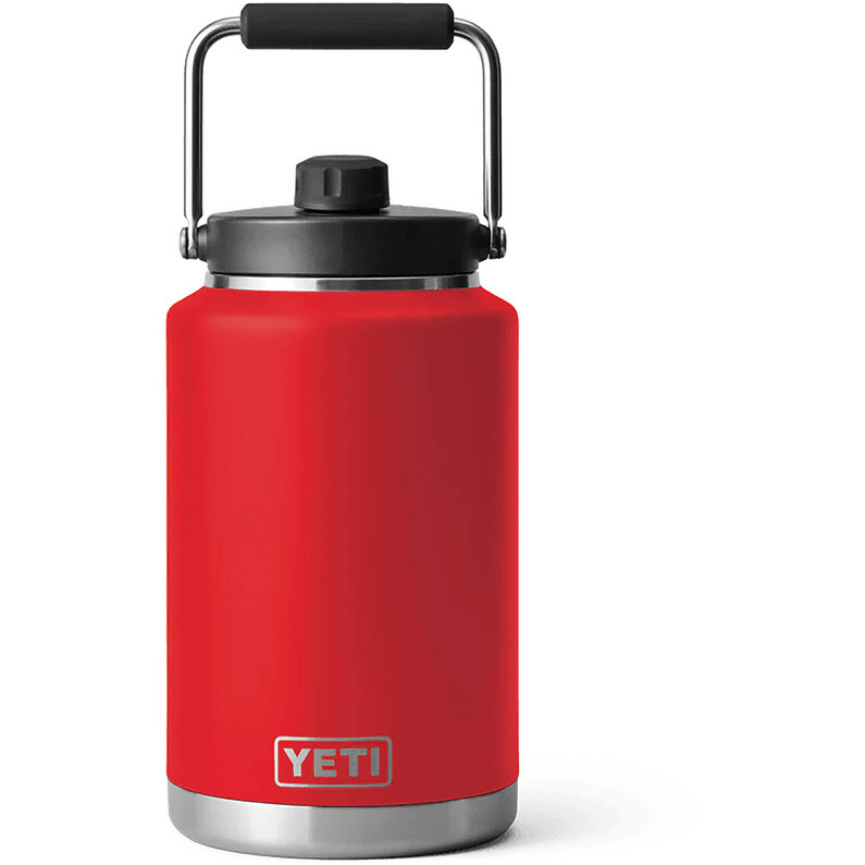 

Изолированная бутылка Rambler на полгаллона Yeti Coolers, красный