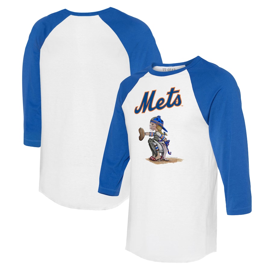 

Футболка с длинным рукавом Tiny Turnip New York Mets, белый