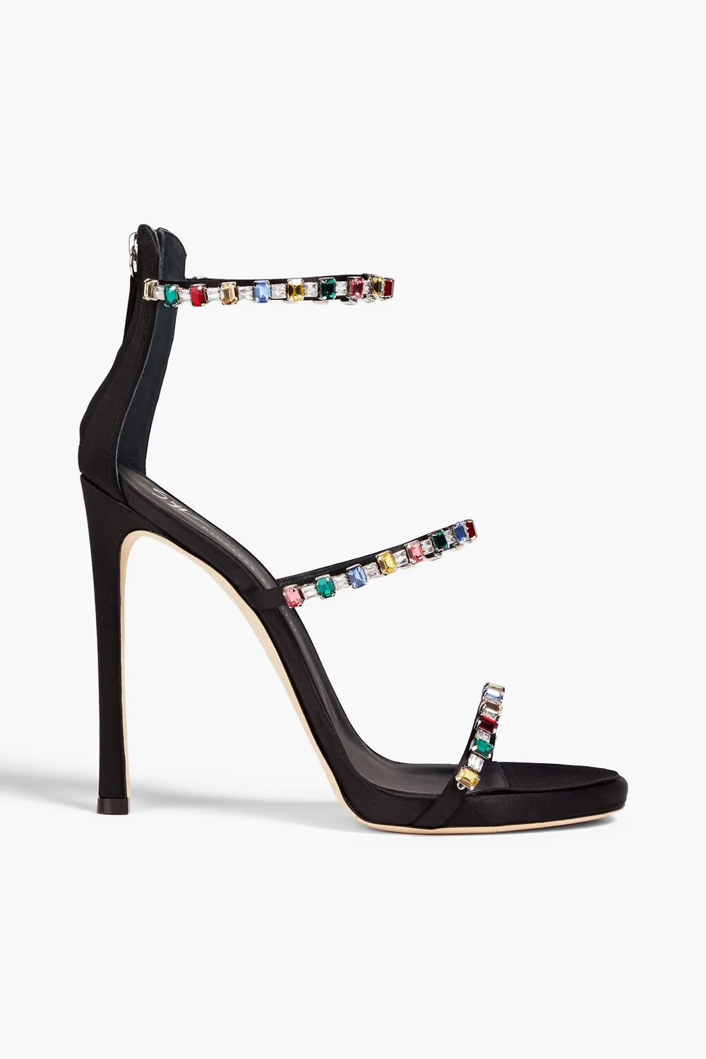 

Атласные босоножки Harmony Diamond с кристаллами Giuseppe Zanotti, черный