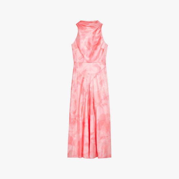 

Атласное платье миди Lilymay с цветочным принтом Ted Baker, цвет coral