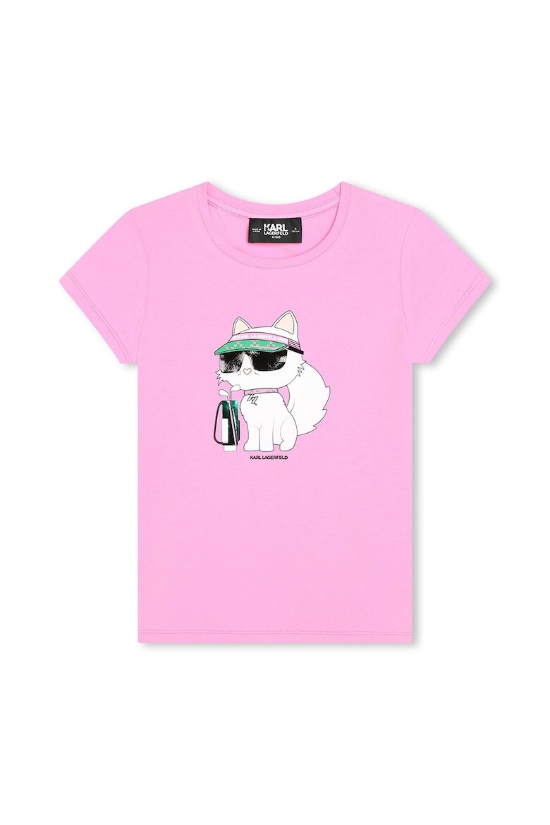 

Футболка с модалом и логотипом Karl Lagerfeld, розовый