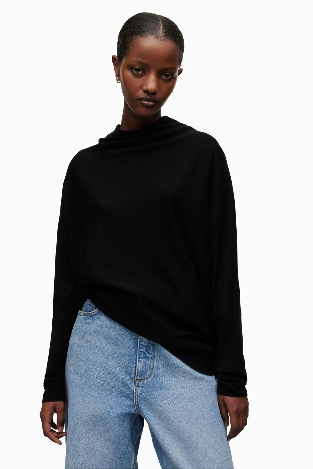 

Черный свитер Allsaints Ridley из шерсти мериноса All Saints, черный