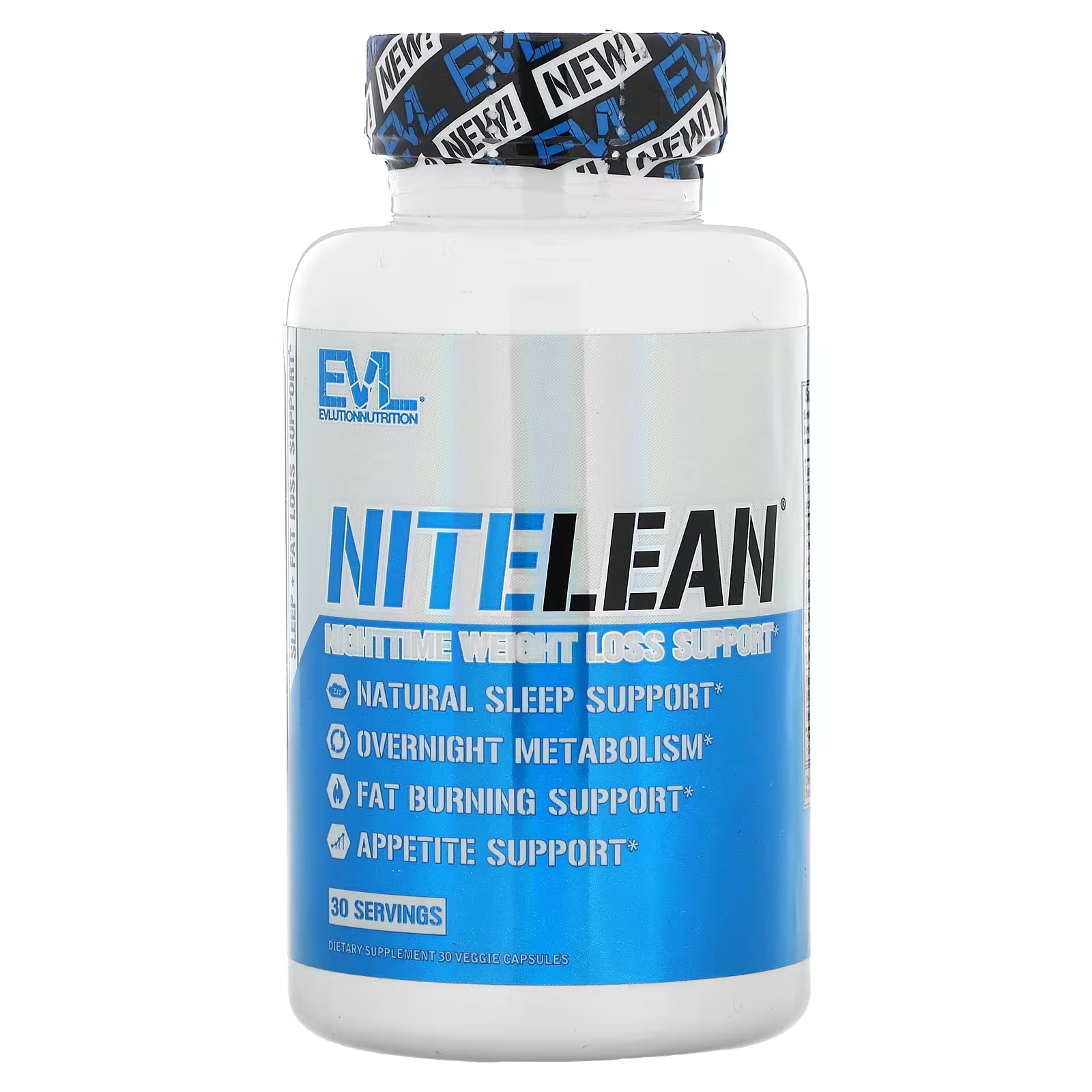 Пищевая добавка EVLution Nutrition NiteLean для улучшения сна, 30 растительных капсул пробиотики добавка для сжигания жира 60 капсул oenobiol