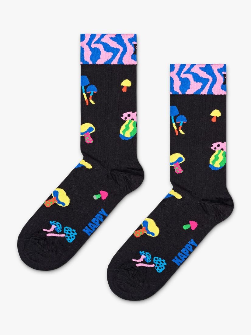 

Грибные носки Happy Socks, черный/мульти