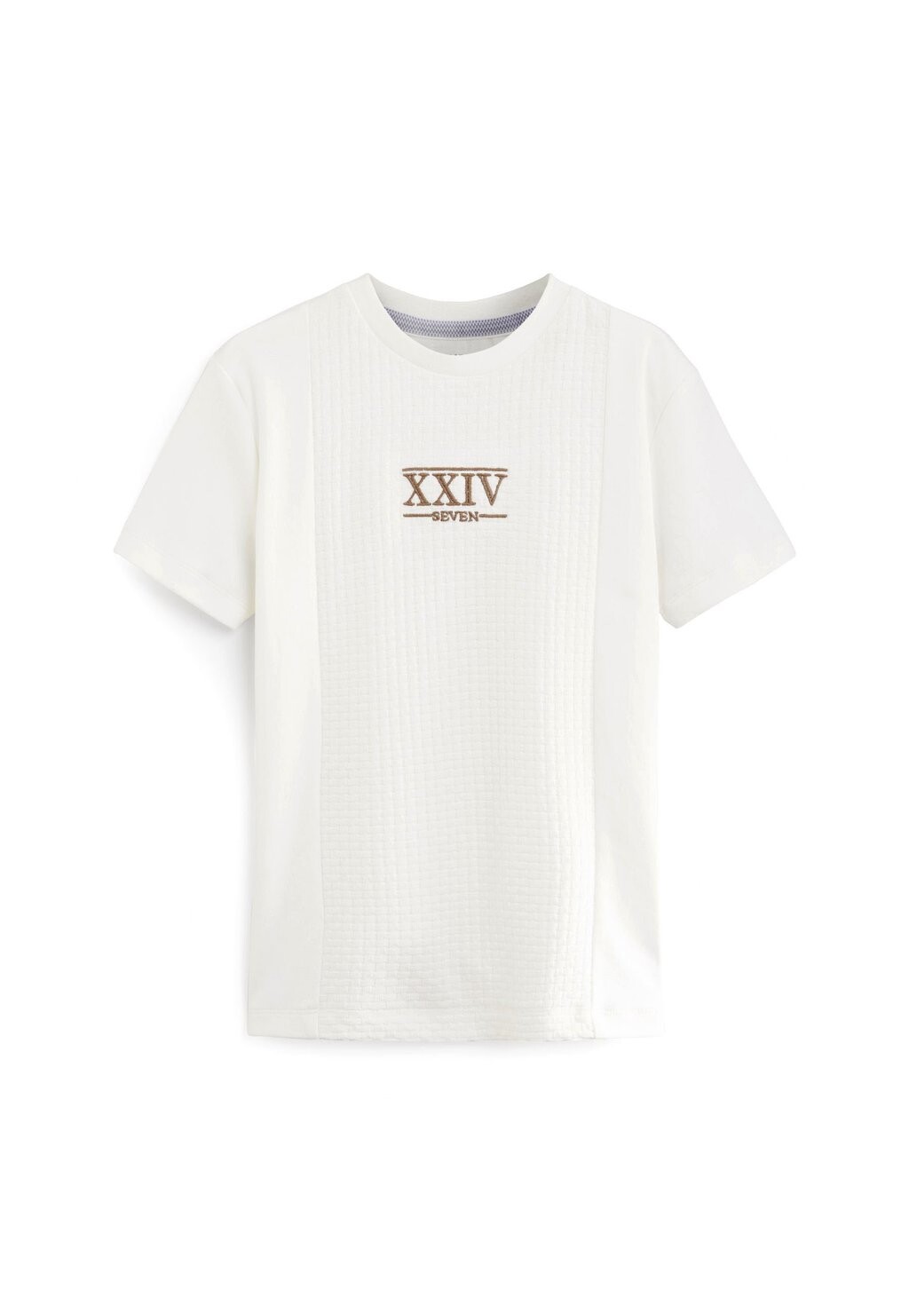 

Футболка с принтом SHORT SLEEVE Next, цвет white embroidery textured