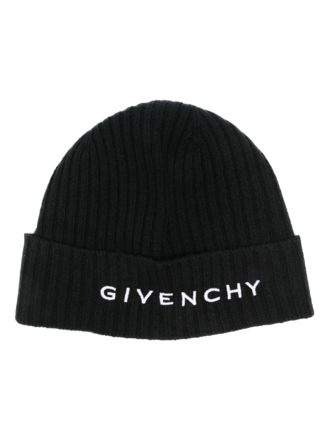 

Givenchy шапка бини в рубчик с логотипом, черный