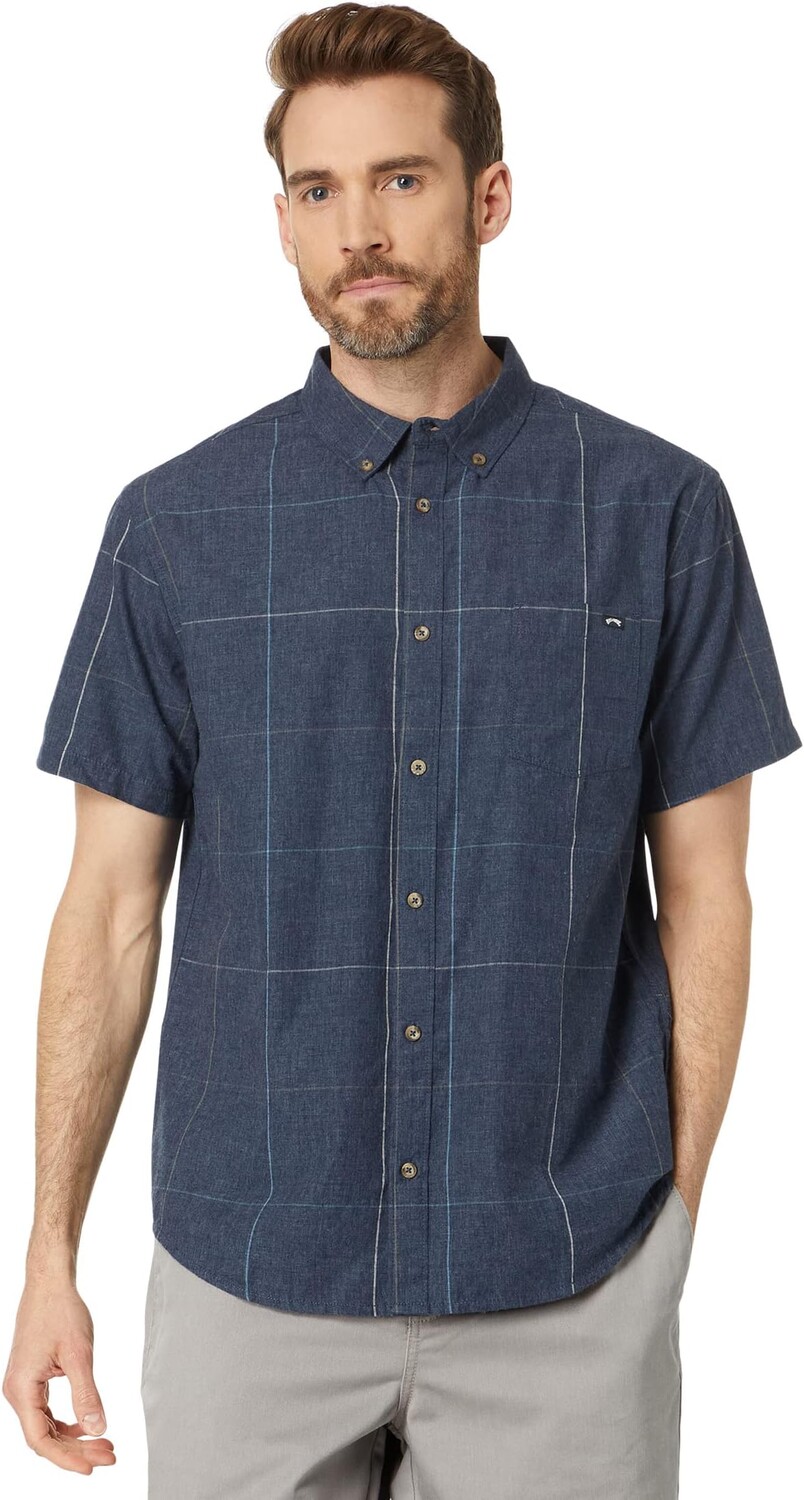 

Рубашка All Day Plaid Short Sleeve Woven Billabong, темно-синий