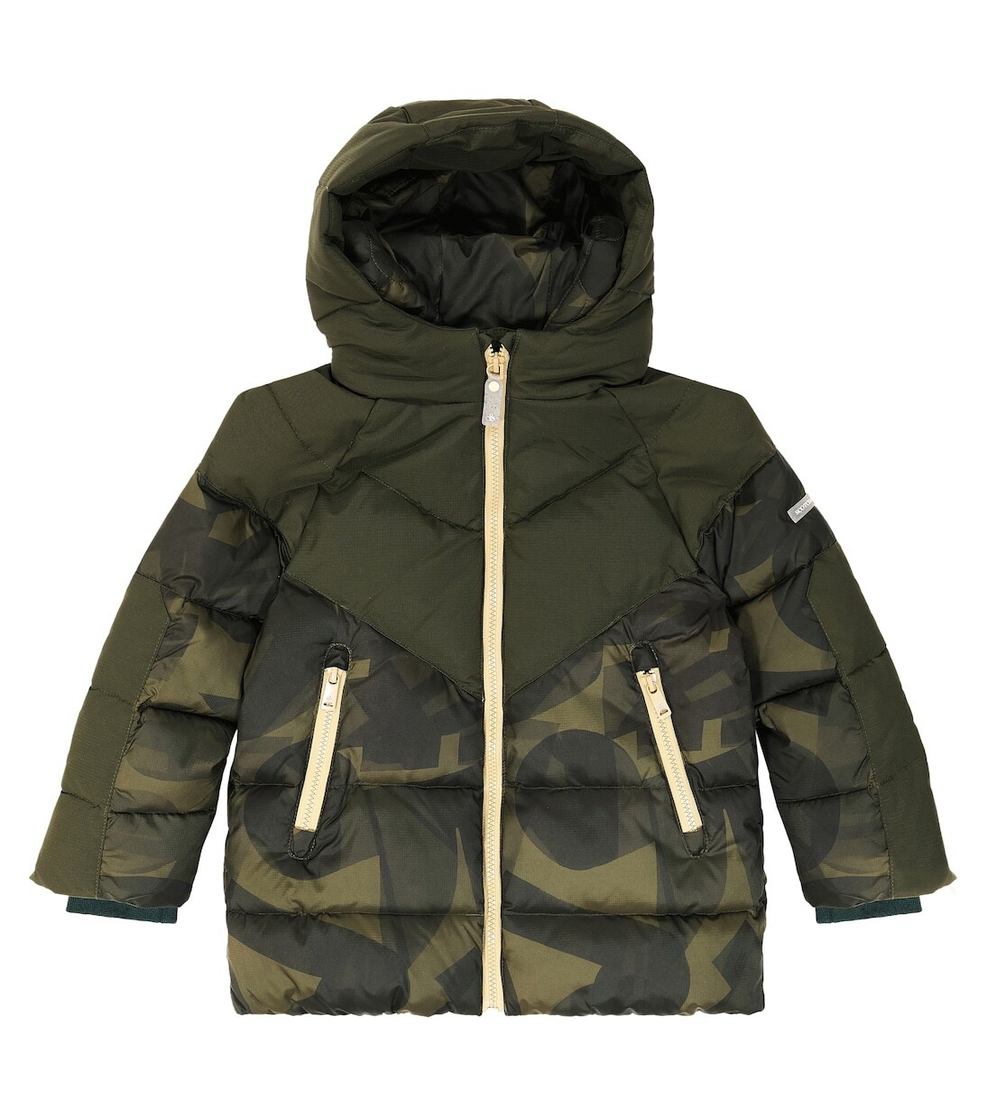 

Пуховик с принтом Scotch & Soda Kids, зеленый