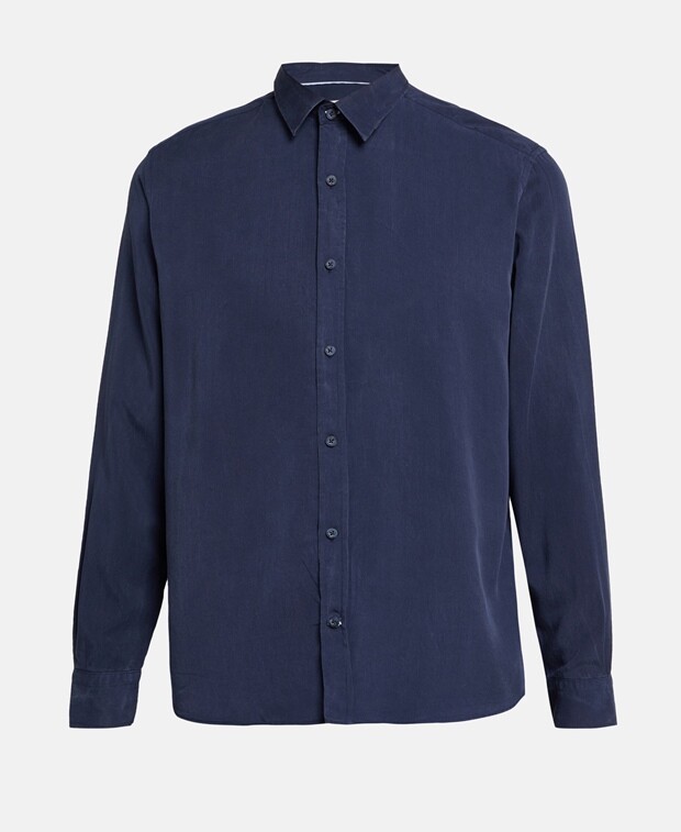 

Рубашка с длинными рукавами – классический крой Cross Jeans, темно-синий