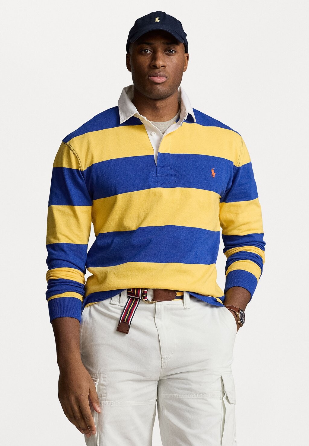 

Поло Long Sleeve Rugby Polo Ralph Lauren, цвет chrome yellow/cruise royal