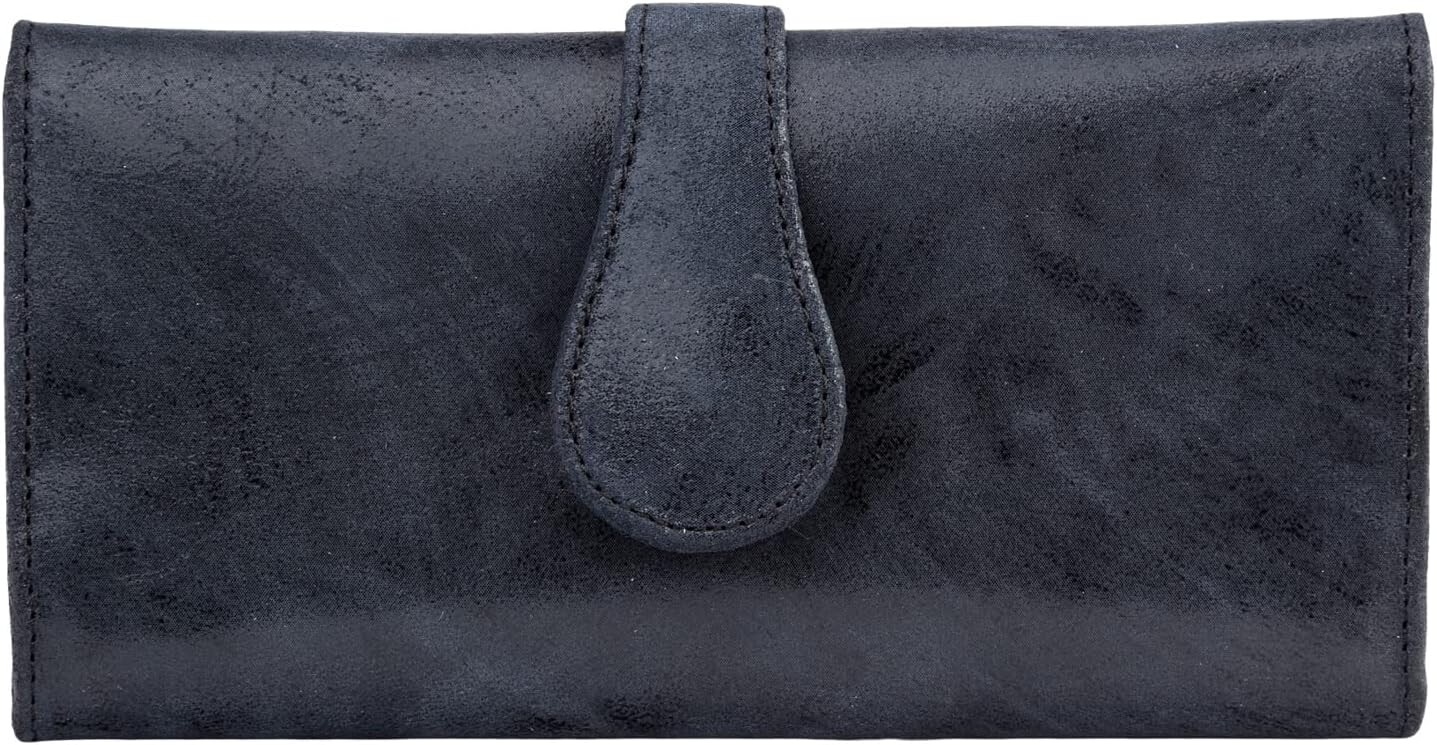 

Кошелек CoFi Mila Printed Leather Trifold Wallet, темно-синий