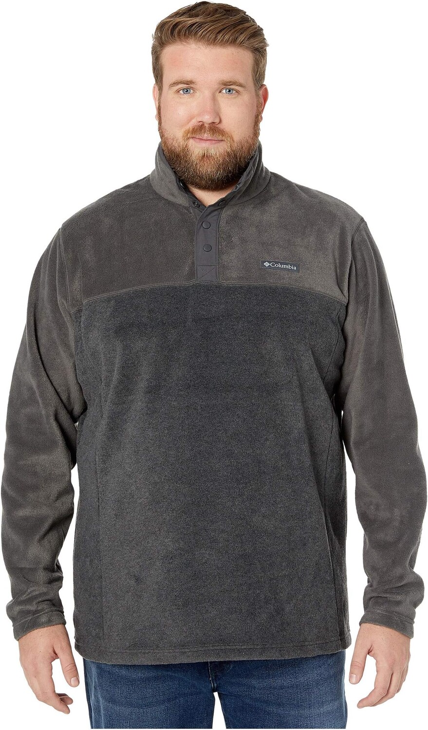 

Куртка Big & Tall Steens Mountain Half Snap Columbia, цвет Charcoal Heather/Shark