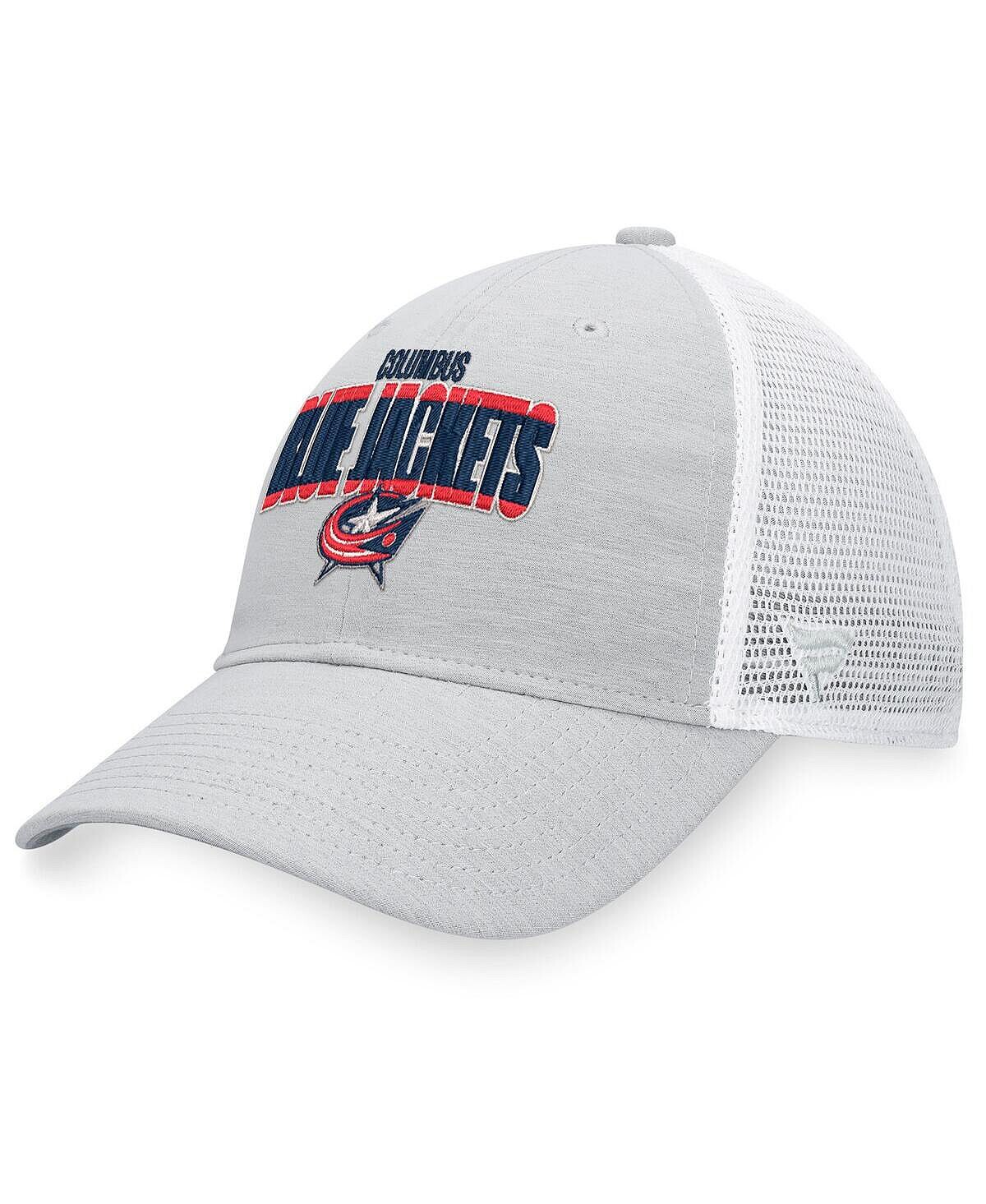 

Мужская фирменная кепка Snapback Team Trucker Grey, White Columbus Blue Jackets Fanatics