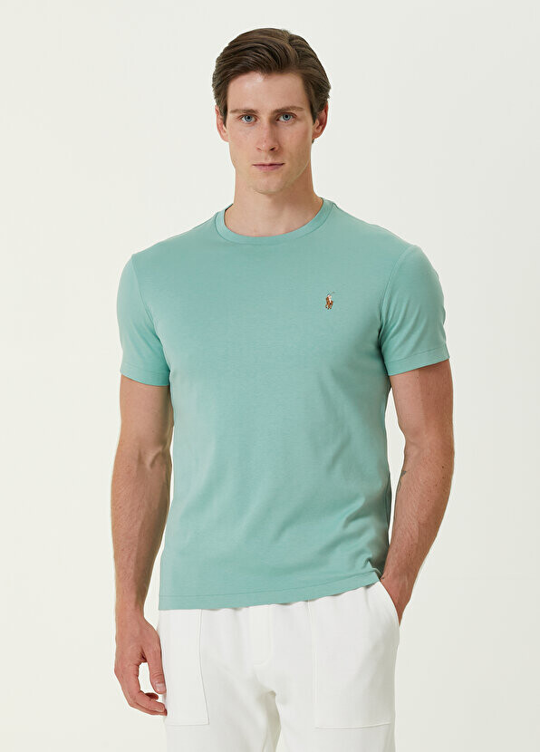 

Зеленая футболка с вышитым логотипом Polo Ralph Lauren, Зеленый