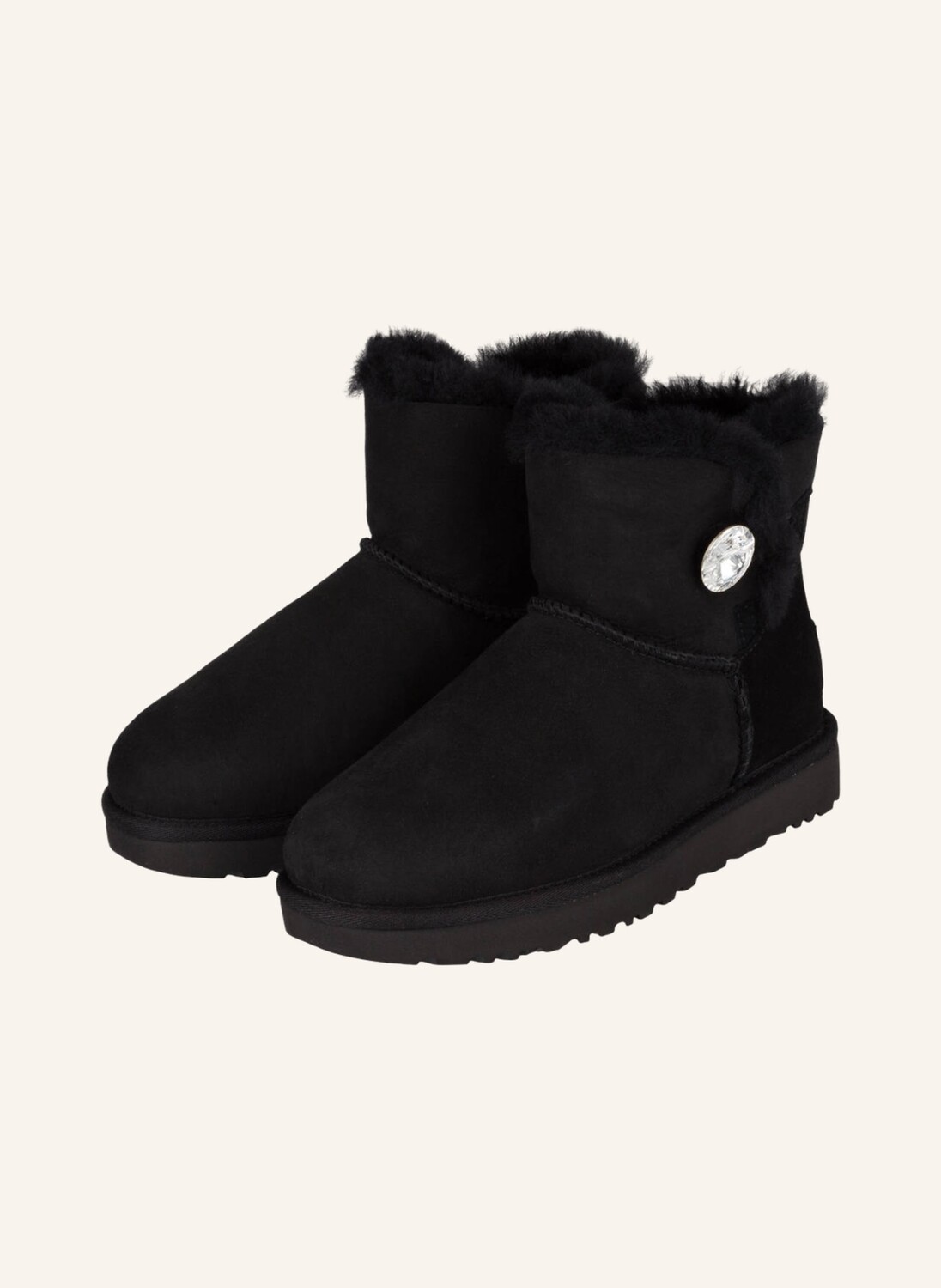 

Угги UGG Mini Bailey Button Bling mit Swarovski Kristallen, черный