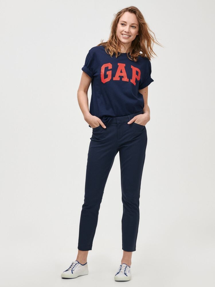 

Узкие брюки би-стрейч до щиколотки Gap, синий