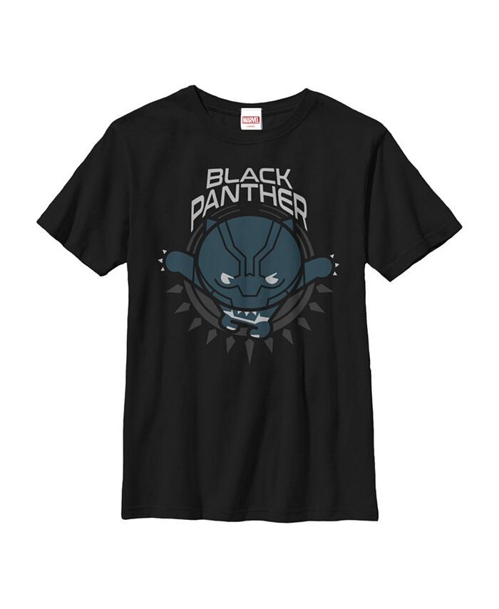 

Детская футболка Black Panther Kawaii для мальчика Marvel, черный