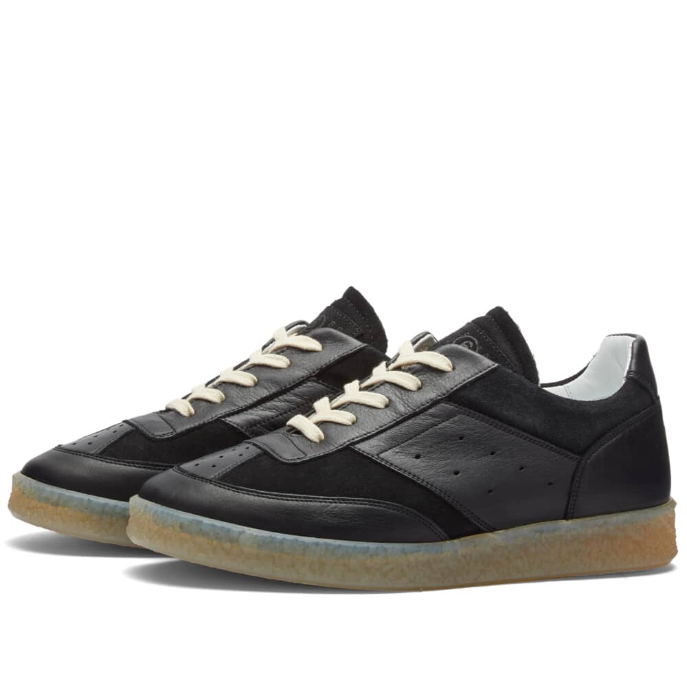 

Кожаные кроссовки MM6 Maison Margiela, черный