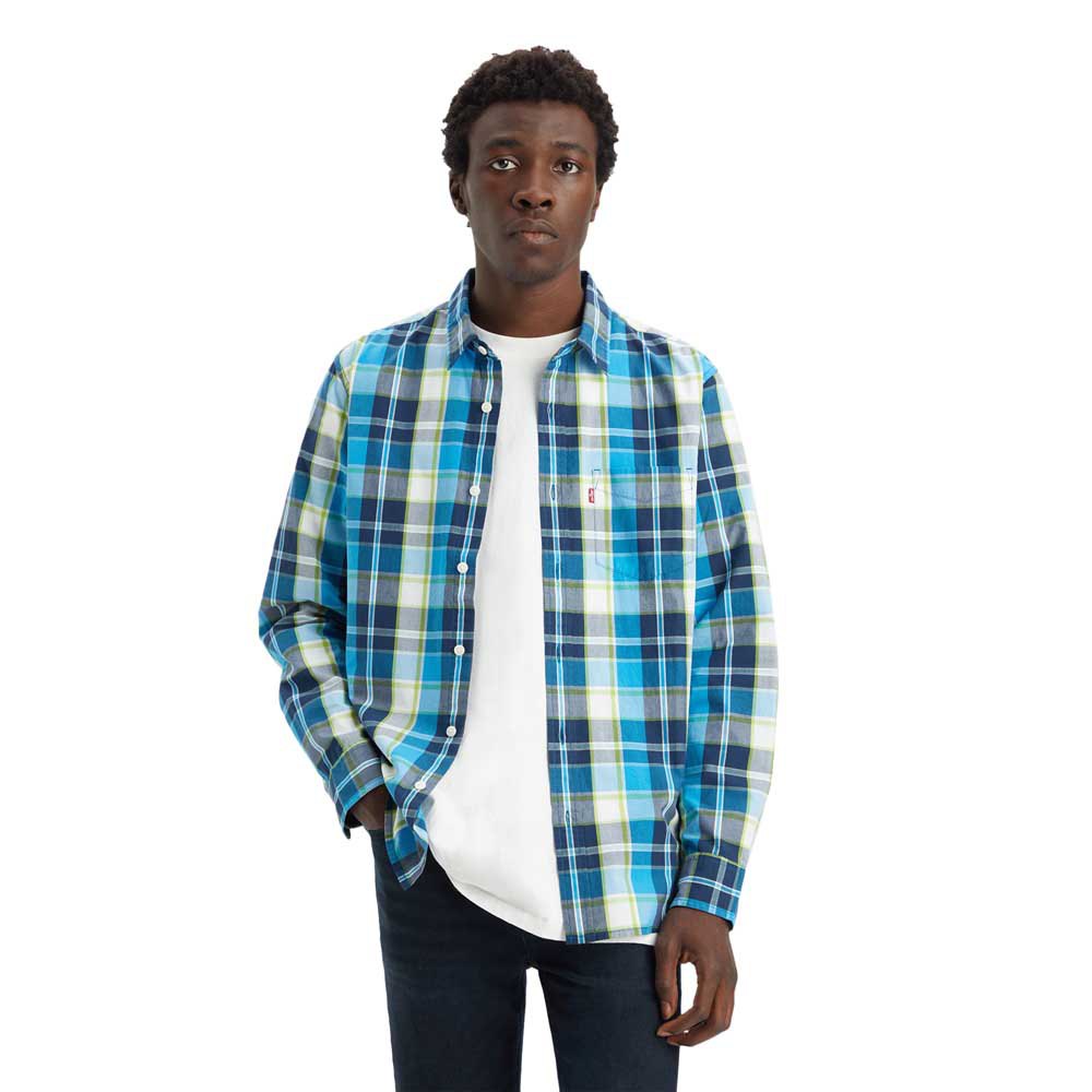 Рубашка Levi´s Classic 1 Pocket Standard, синий рубашка levi´s classic western standard fit зеленый