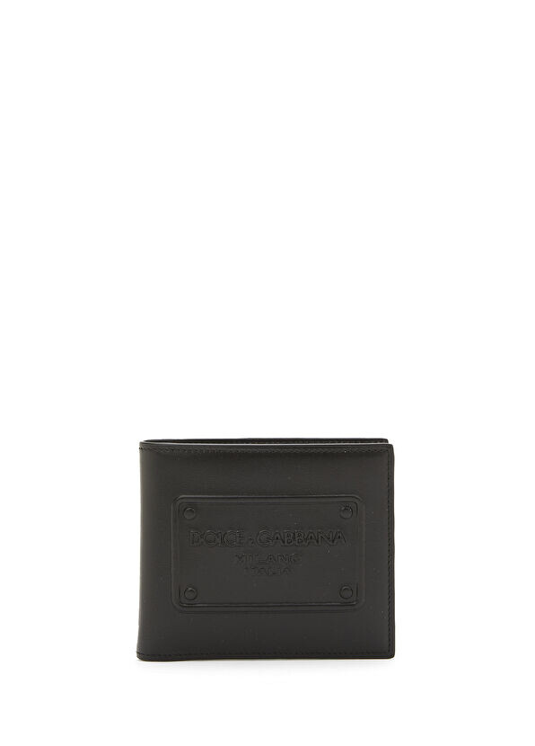 

Мужской кожаный кошелек с логотипом Dolce&Gabbana, черный
