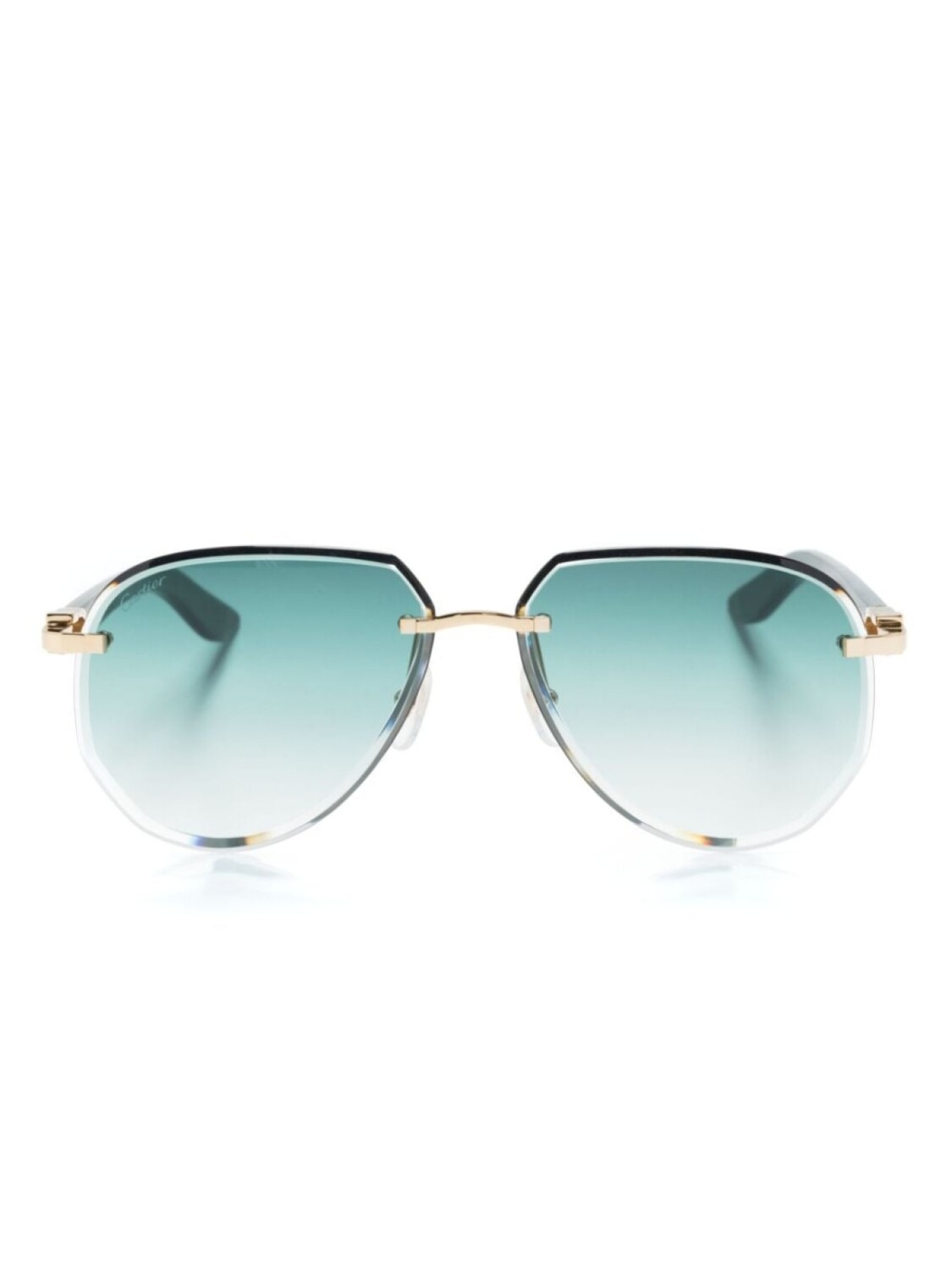 

Cartier Eyewear солнцезащитные очки-пилоты с эффектом градиента, синий