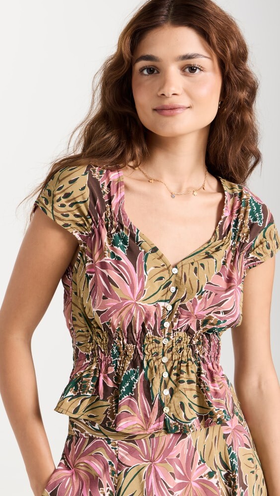 

Топ Madewell Shirred Cap Sleeve