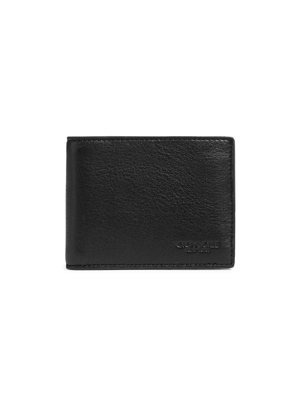 

Тонкий спортивный кожаный бумажник Billfold COACH, черный