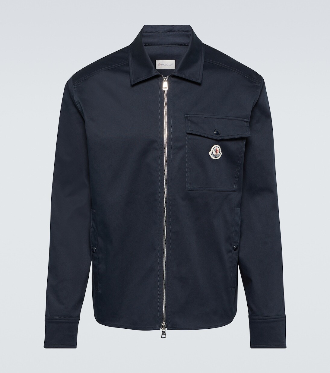 

Хлопковая блузонная куртка Moncler, синий