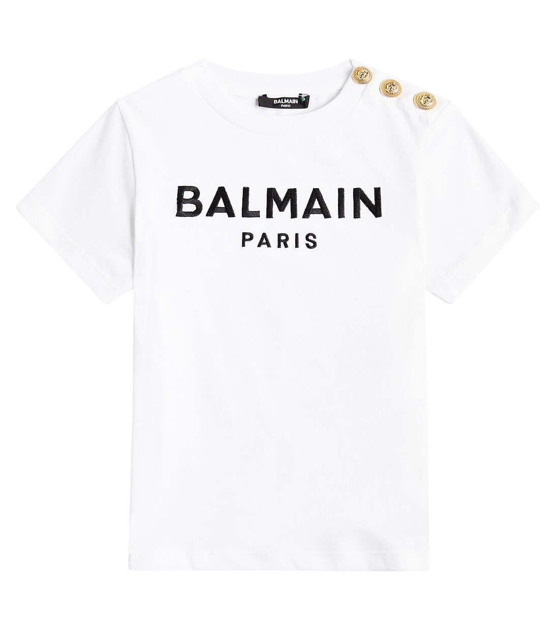 

Футболка из хлопкового джерси с логотипом Balmain, черный