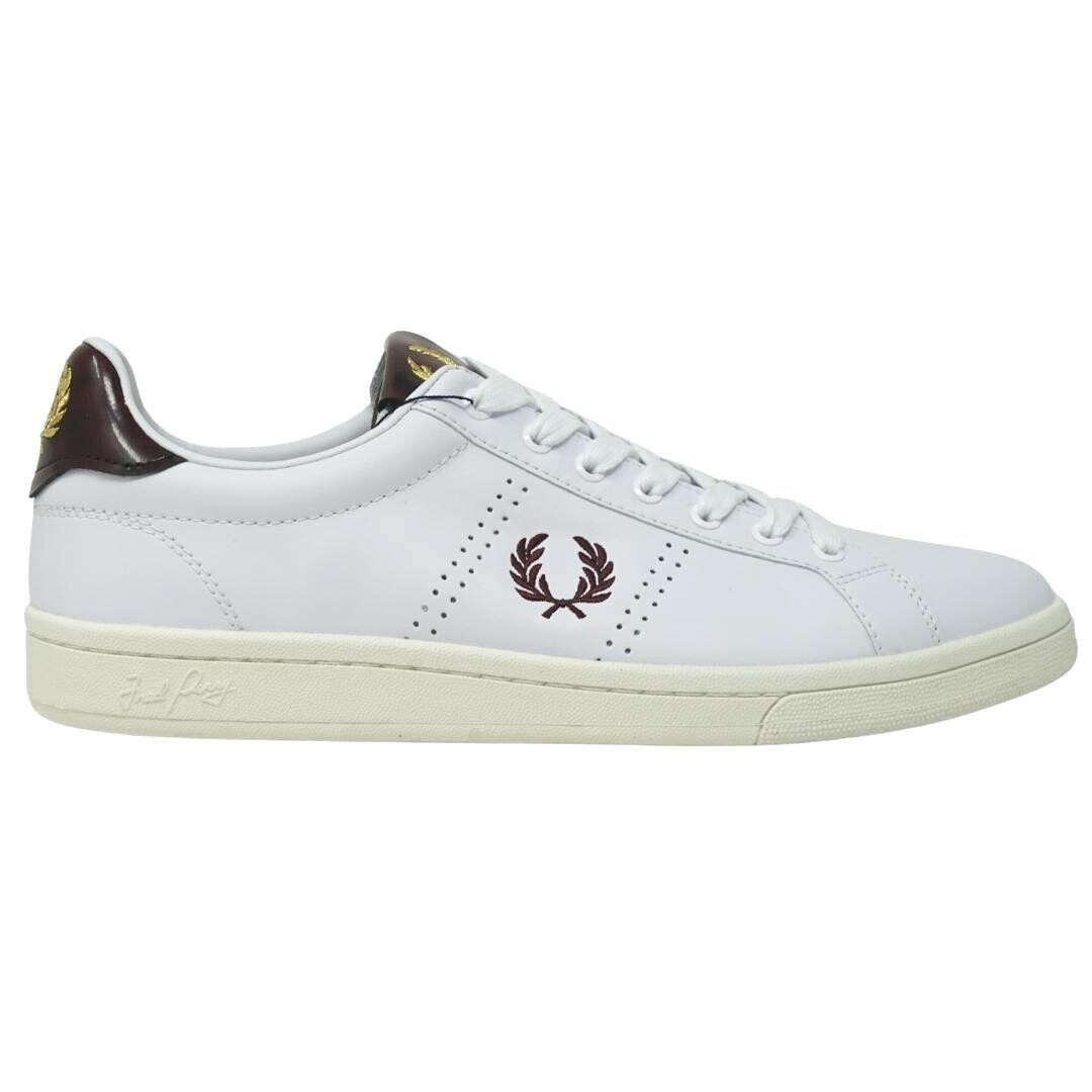

B721 Белые кожаные кроссовки с бирками Fred Perry, белый