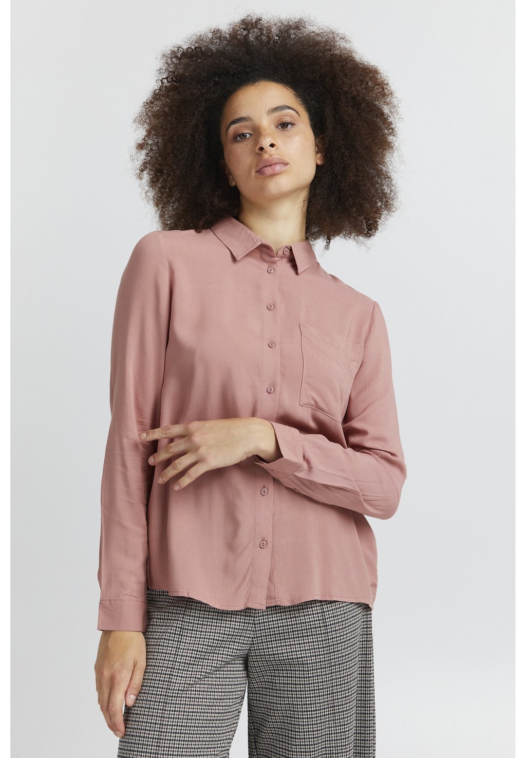 Рубашка ICHI Ihmain, пыльно-розовый