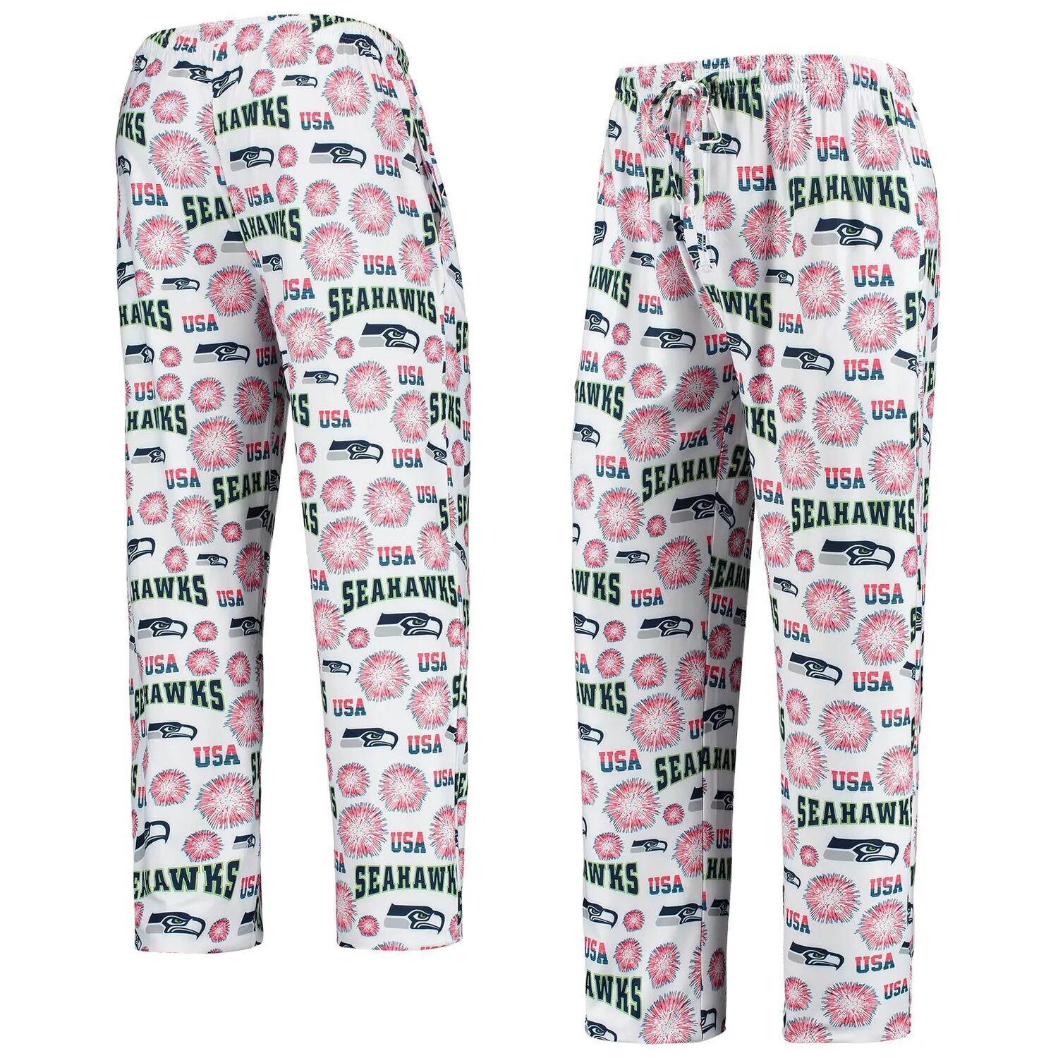 

Мужские брюки Concepts Sport White Seattle Seahawks Zest Patriotic Sleep Pants