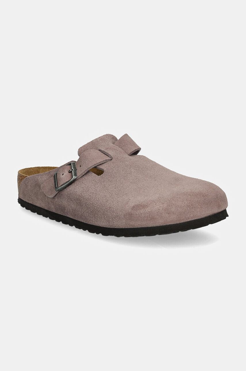 

Замшевые шлепанцы Birkenstock Boston, фиолетовый