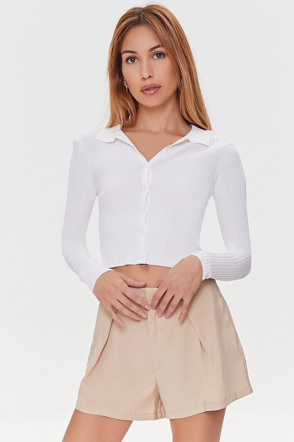 

Плиссированные шорты свободного кроя Forever 21, хаки