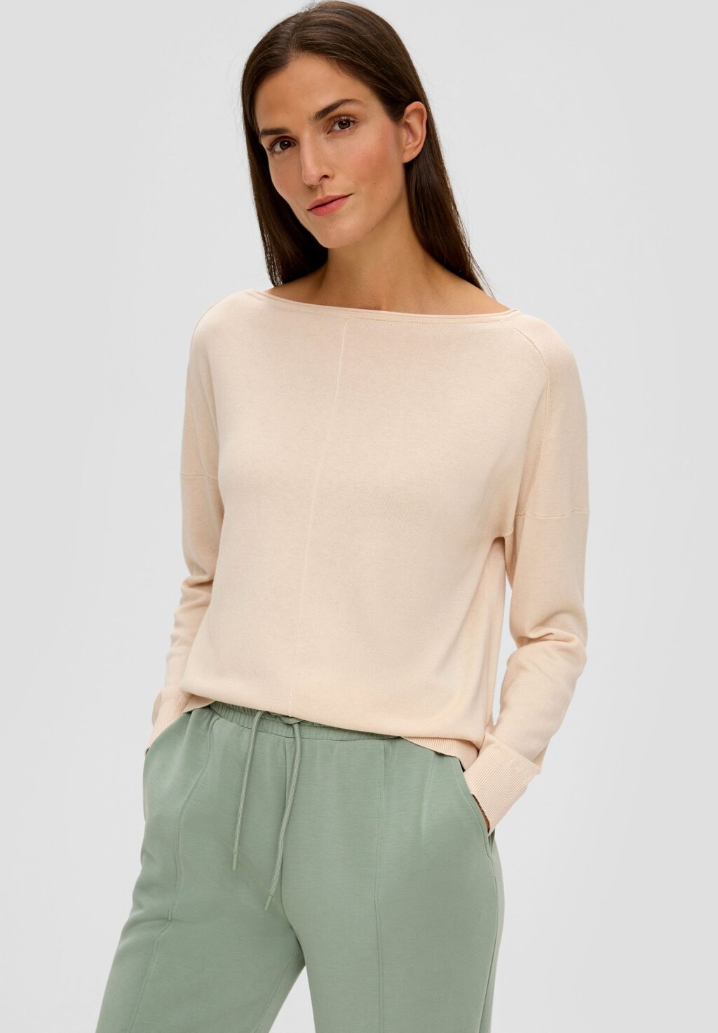 

Вязаный свитер MIT ZIERNAHT s.Oliver, цвет beige