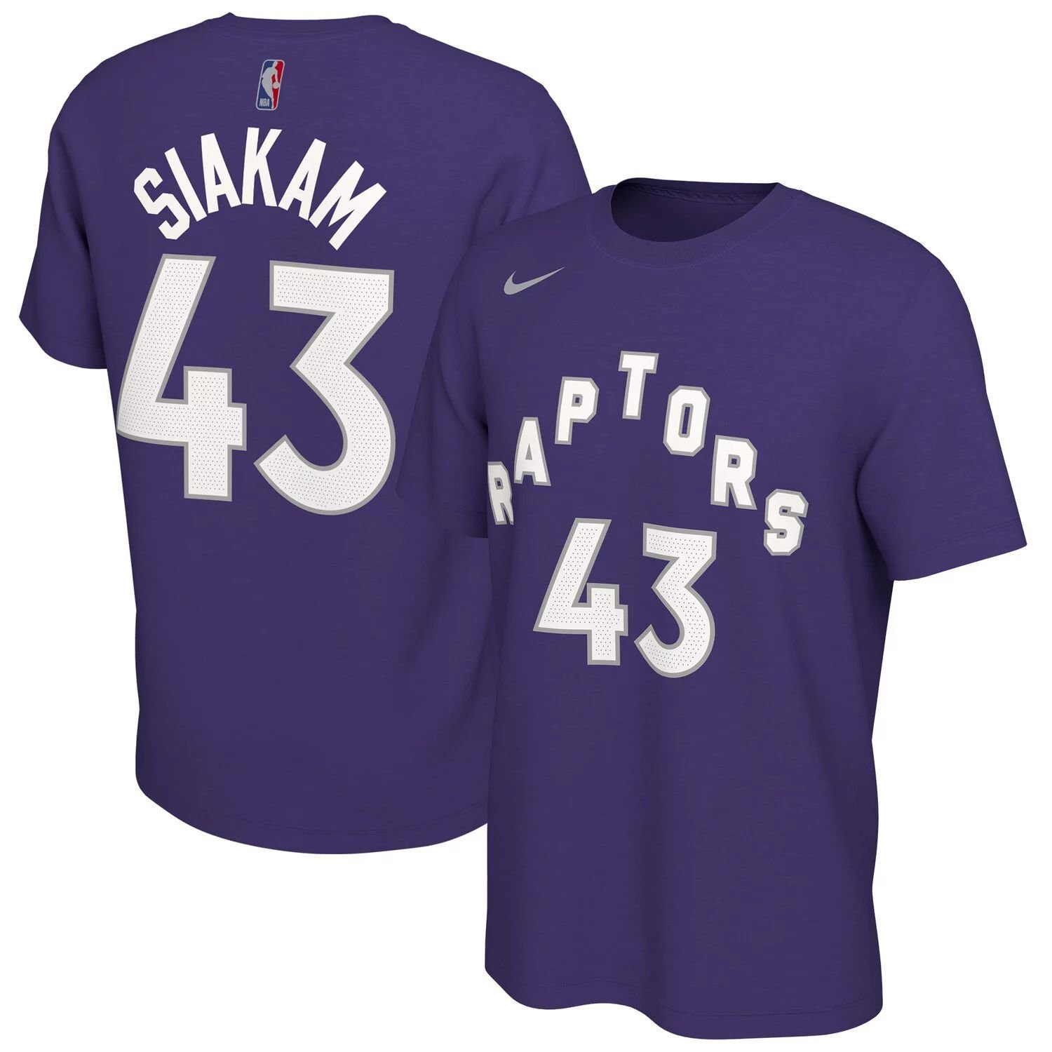 

Мужская футболка Nike Pascal Siakam Purple Toronto Raptors 2020/21 Earned Edition с именем и номером