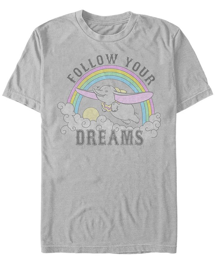 Мужская футболка Dreaming Dumbo с коротким рукавом Fifth Sun, серебро