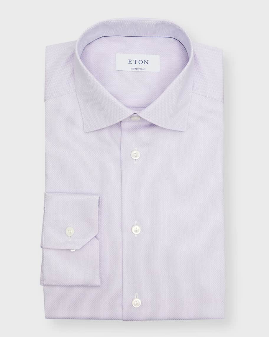 

Мужская рубашка Slim Fit с однотонным текстурным рисунком Eton