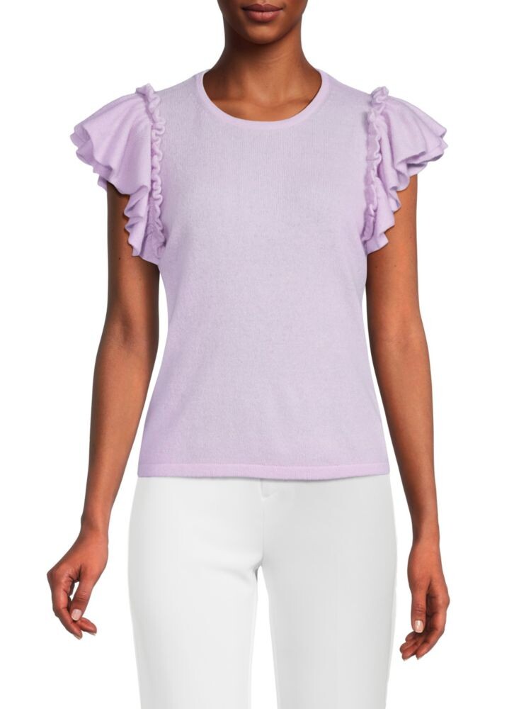 

Кашемировый вязаный топ с развевающимися рукавами Filoro, цвет Soft Lilac