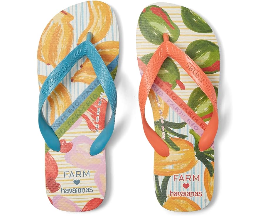 цена Сандалии Havaianas Top Farm Fruit Linen Flip Flop Sandal, цвет Orange Citrus