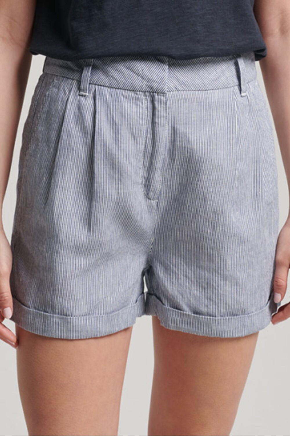 

Синие льняные шорты Studios Superdry, синий