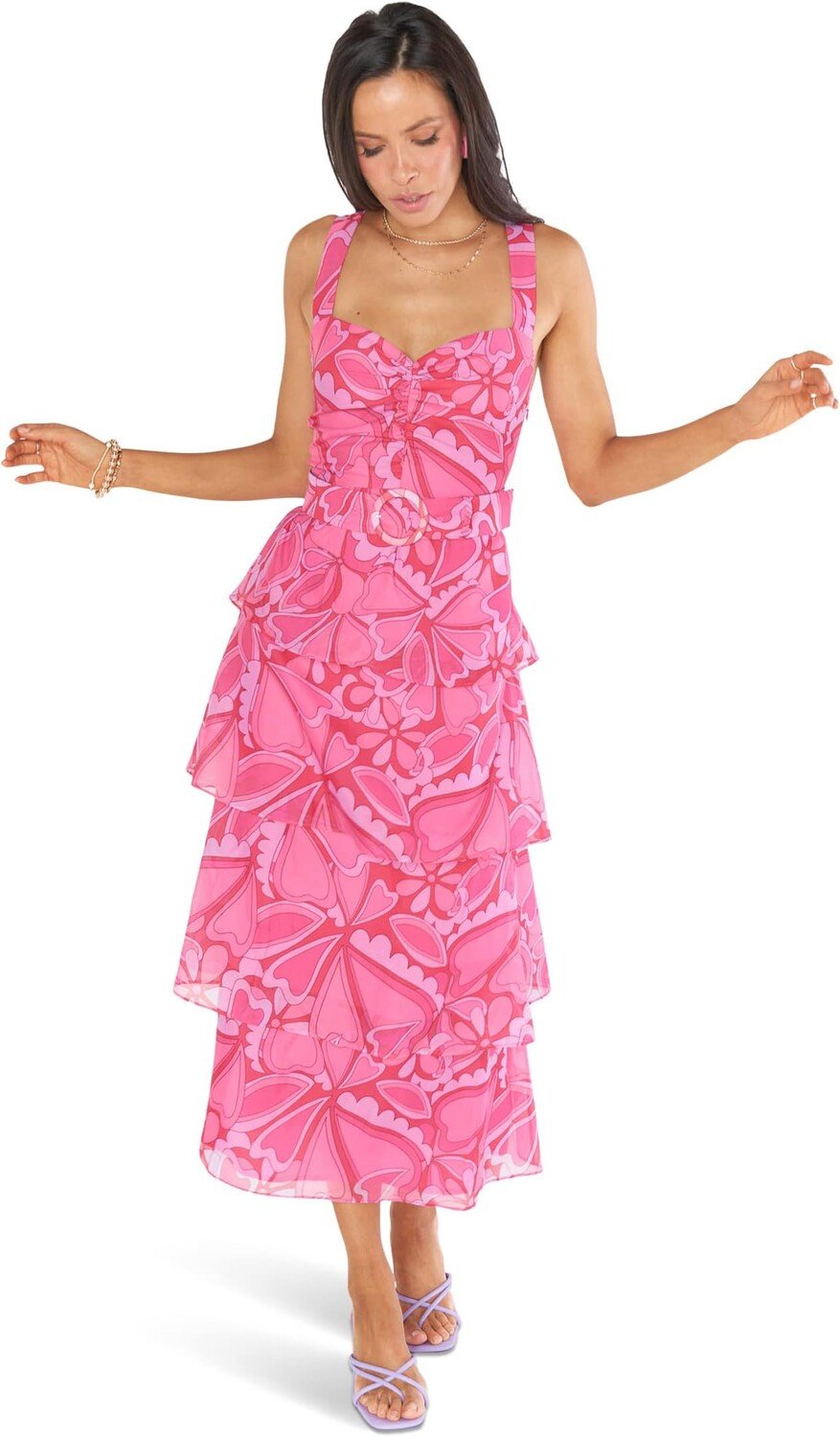 

Космополитическое платье макси Show Me Your Mumu, цвет Candy Hearts Organza