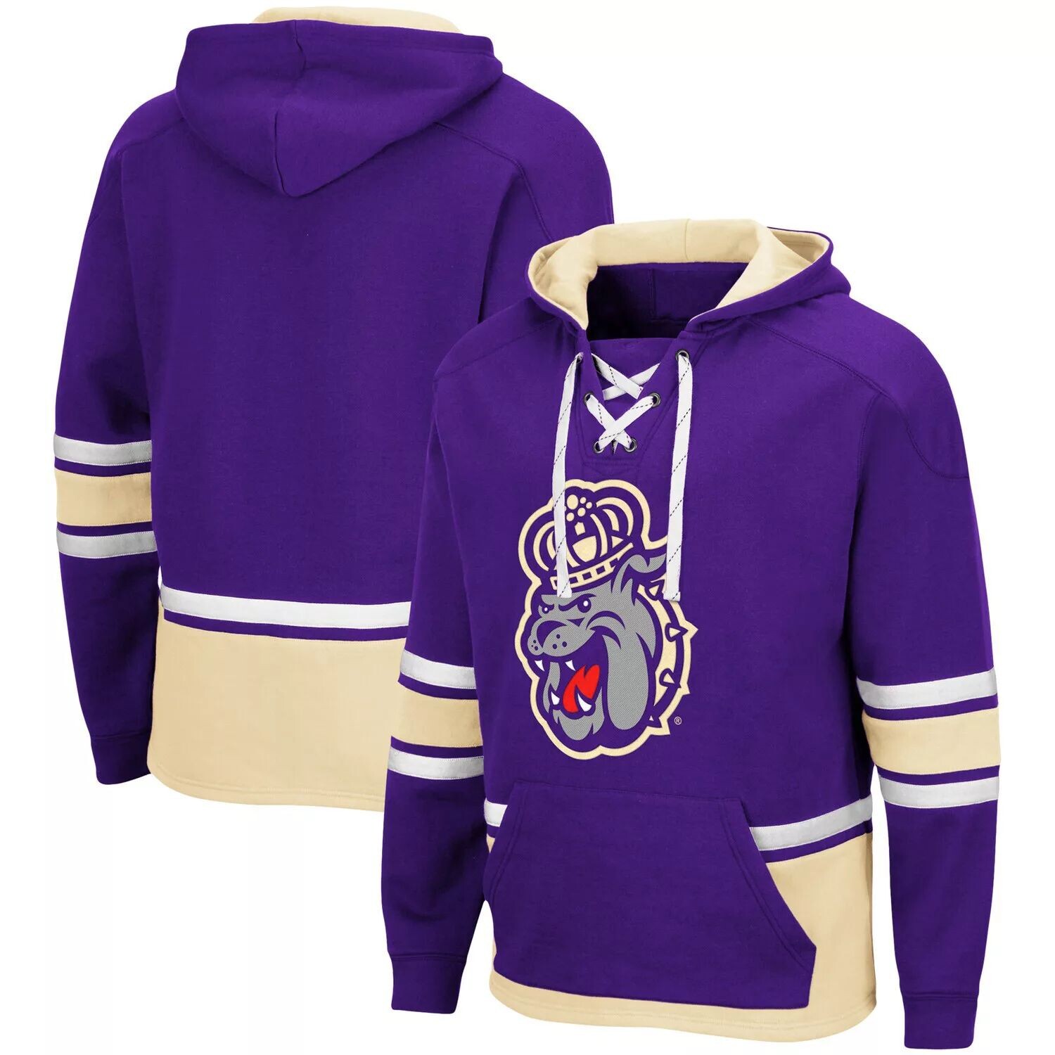 

Мужской фиолетовый пуловер с капюшоном James Madison Dukes Hockey 3.0 Colosseum
