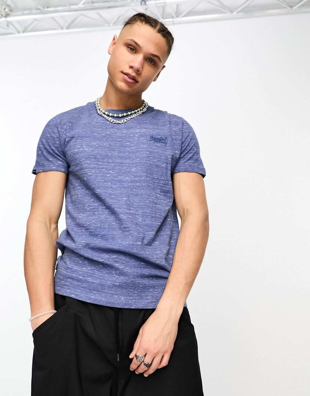 

Синяя футболка с логотипом Superdry Vintage, Синий