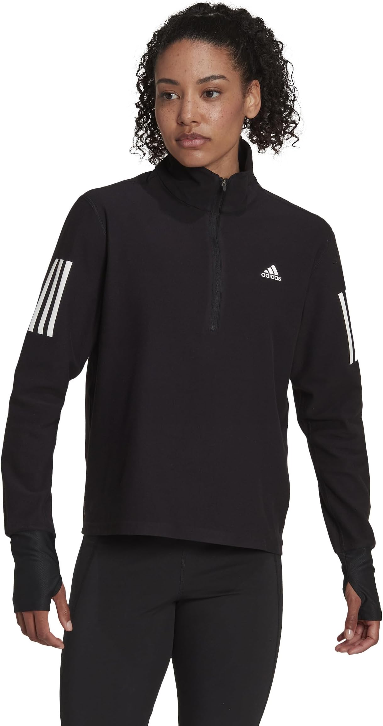 

Толстовка на молнии 1/2 Own the Run Running adidas, черный