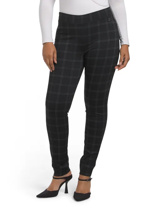 

Леггинсы в клетку из твила Calvin Klein, цвет Black/White Box Plaid
