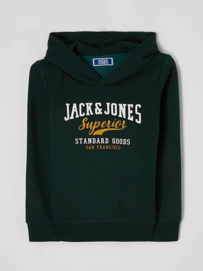 цена Толстовка с логотипом Jack & Jones, темно-зеленый