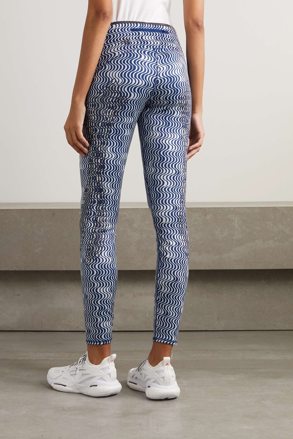 

ADIDAS BY STELLA MCCARTNEY Эластичные леггинсы из переработанного материала с принтом TruePace, синий