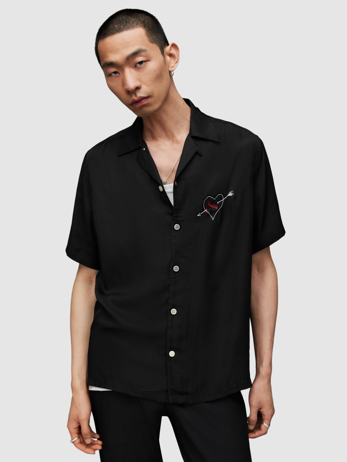 

Рубашка с коротким рукавом AllSaints Vendetta, черный/мульти